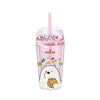MINISO - Botol Minum We Bare Bears Plastik Botol Minum Air dengan Sedotan Cangkir 420ml