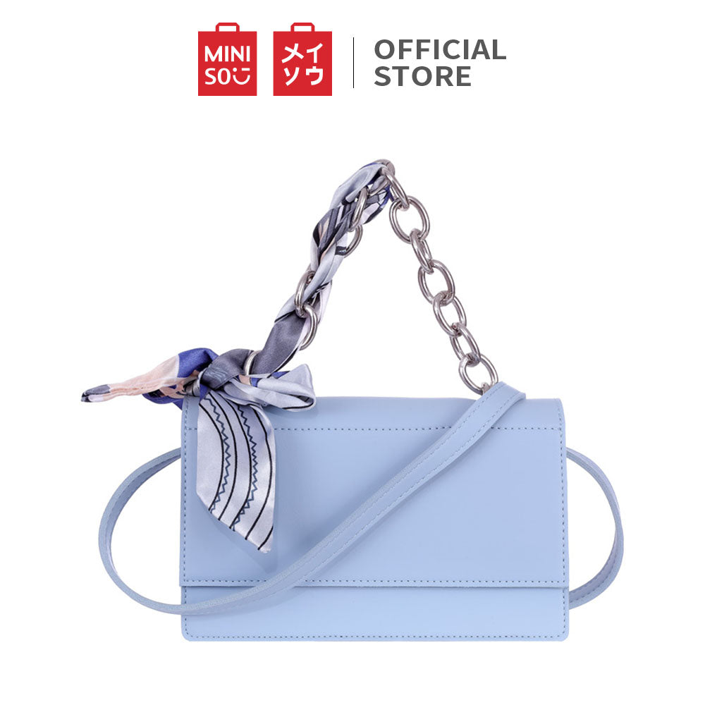 MINISO Tas Selempang Wanita Handbag Rantai Sling Bag Syal Sutra