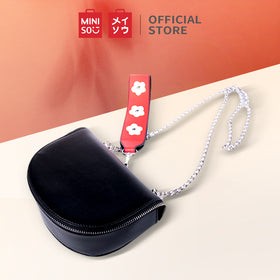 MINISO Tas Selempang Wanita Sling Bag Tas Jinjing Bahu Cewek Mini Kecil Kulit PVC Rantai Wanita Remaja Anak Perempuan Pesta Terbaru 2020 Polos Kekinian Lucu Elegan Vintage