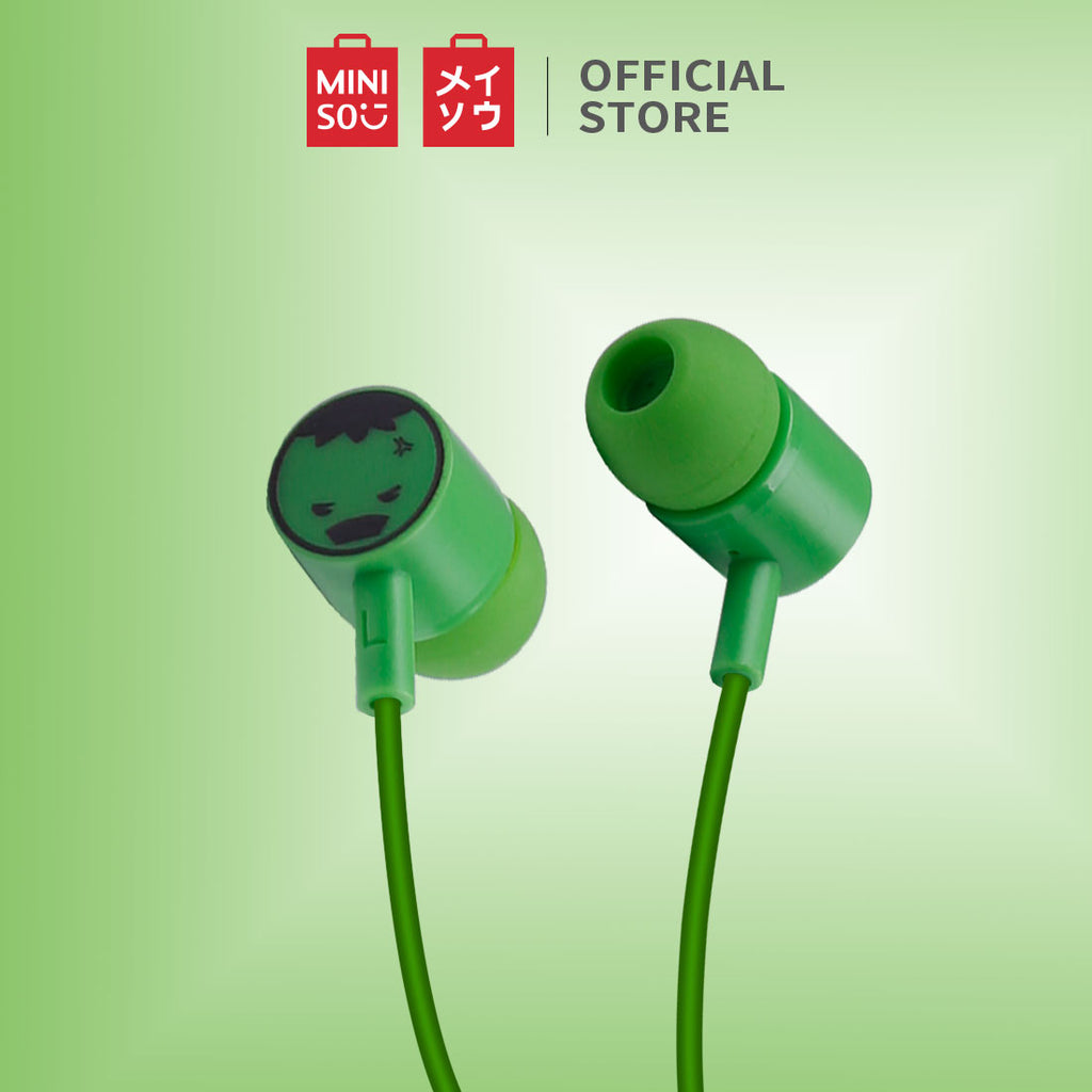 MINISO Marvel Earphone In Ear / Earbud / Headset / Headphone Hp Lucu Kabel Gaming Android Warna Stereo Noise Cancelling With Mic Mikrofon Jawab Akhiri Panggilan Bass Dengan Tempat Tas Earphone