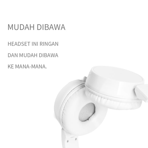 MINISO Headset Earphone Headphone  Gaming Dilipat Original Stereo Kebisingan Membatalkan Portable Simple