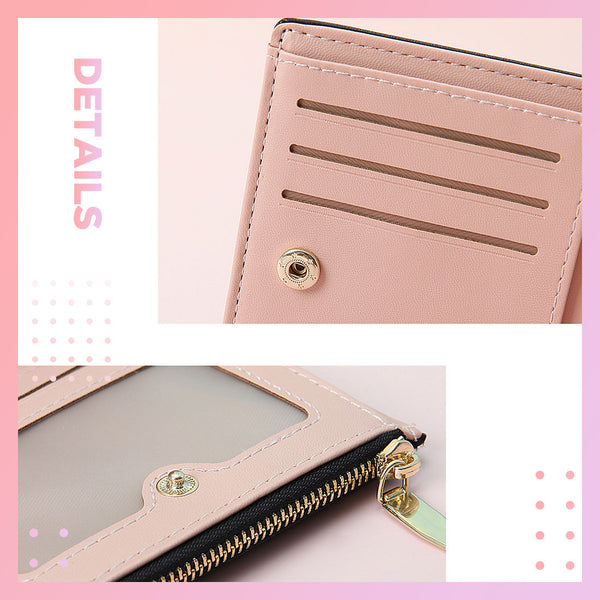 MINISO Dompet Wanita Pendek Kecil Lipat Simple Polos Fashion Elegant