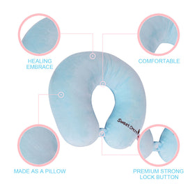 Miniso  Simple Bantal Leher, U-Shaped Neck Pillow Travel Bantal Nyaman  Imut lembut Bantal Leher Unisex