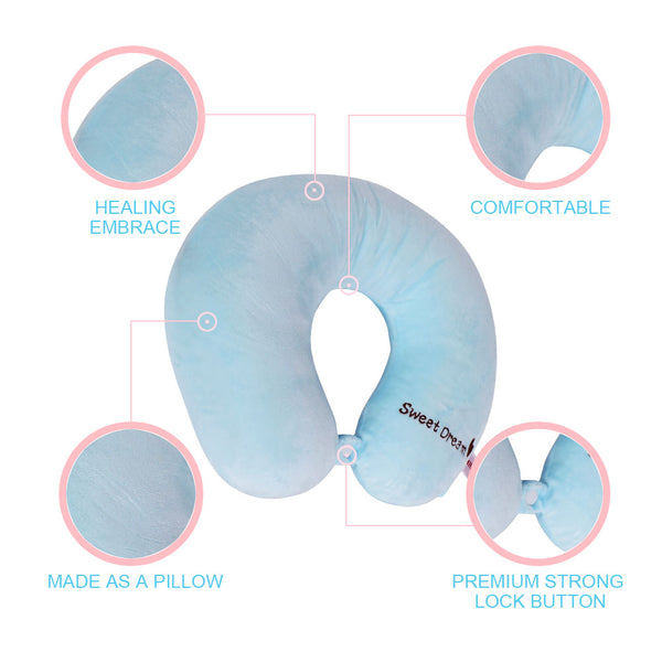 Miniso  Simple Bantal Leher, U-Shaped Neck Pillow Travel Bantal Nyaman  Imut lembut Bantal Leher Unisex