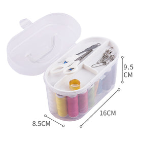 MINISO Kotak Benang Jahit / Alat Jahit Lengkap / Peralatan Jarum Satu Set Sewing Box Meteran Gunting Kancing Peniti