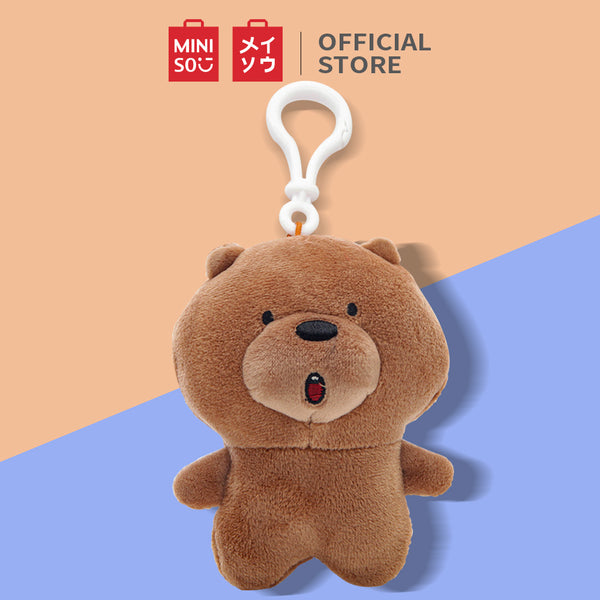 MINISO We Bare Bears Gantungan Tas Kunci Liontin Hiasan 6x8x10cm Perhiasan Keychain Plush Charm Aksesoris Tas Dompet Wanita Acces Boneka Karakter Verisi Q Lucu Terkenal  Original Kreatif Asli Kartun Beruang Cute