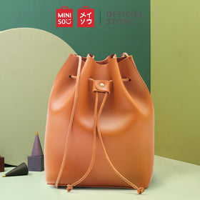MINISO Tas Selempang Wanita Ember Bucket Bag Simple Sling Bag Woman