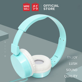 MINISO Headset Earphone Headphone  Gaming Dilipat Original Stereo Kebisingan Membatalkan Portable Simple