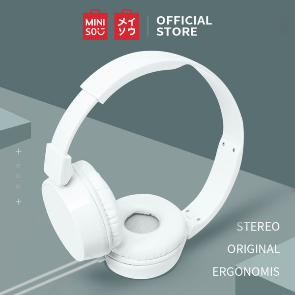 MINISO Headset Earphone Headphone  Gaming Dilipat Original Stereo Kebisingan Membatalkan Portable Simple