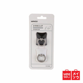 Miniso Official Zinc Alloy Ring Holder for Mobile Phone (Black+White) (05B2-1927MN)